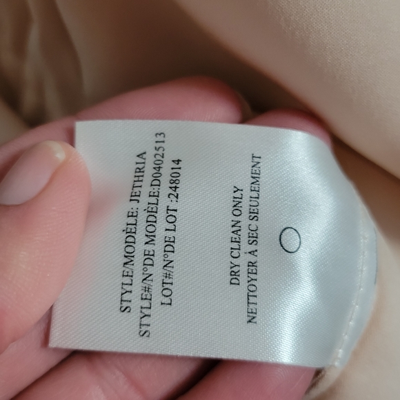 Theory Jethria blush silk peplum blouse size medium - Picture 7 of 7